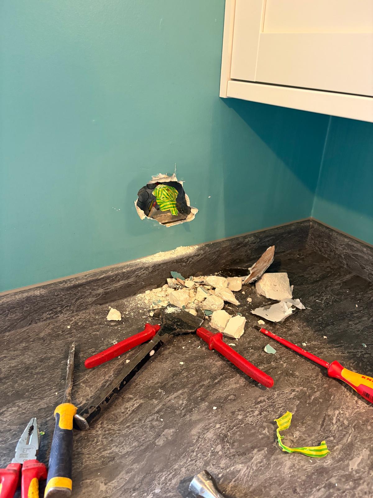 Bathroom electrical work